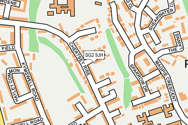 SG2 9JH map - OS OpenMap – Local (Ordnance Survey)
