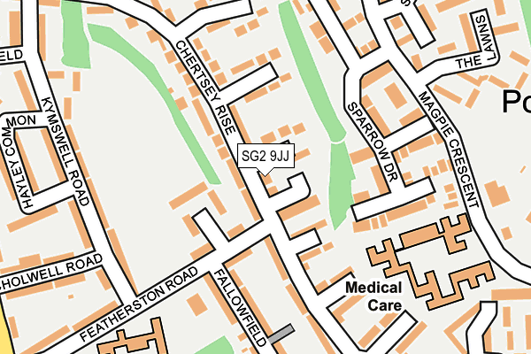 SG2 9JJ map - OS OpenMap – Local (Ordnance Survey)