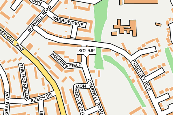 SG2 9JP map - OS OpenMap – Local (Ordnance Survey)