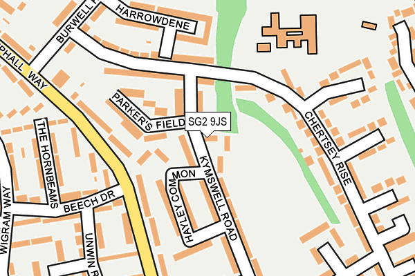 SG2 9JS map - OS OpenMap – Local (Ordnance Survey)