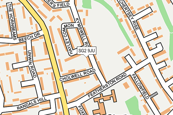 SG2 9JU map - OS OpenMap – Local (Ordnance Survey)