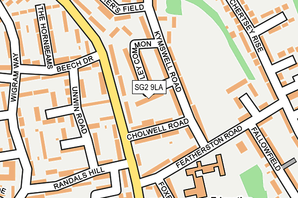 SG2 9LA map - OS OpenMap – Local (Ordnance Survey)