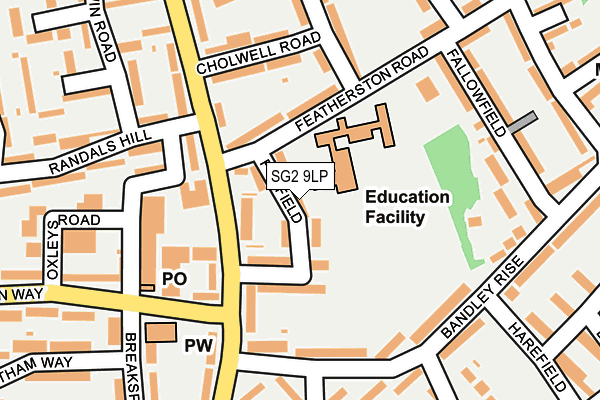 SG2 9LP map - OS OpenMap – Local (Ordnance Survey)