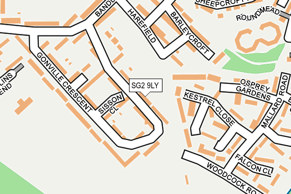 SG2 9LY map - OS OpenMap – Local (Ordnance Survey)