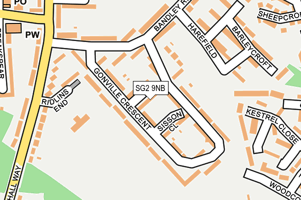 SG2 9NB map - OS OpenMap – Local (Ordnance Survey)
