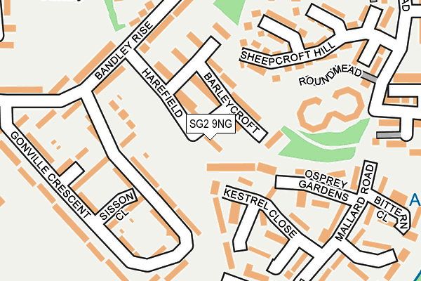 SG2 9NG map - OS OpenMap – Local (Ordnance Survey)
