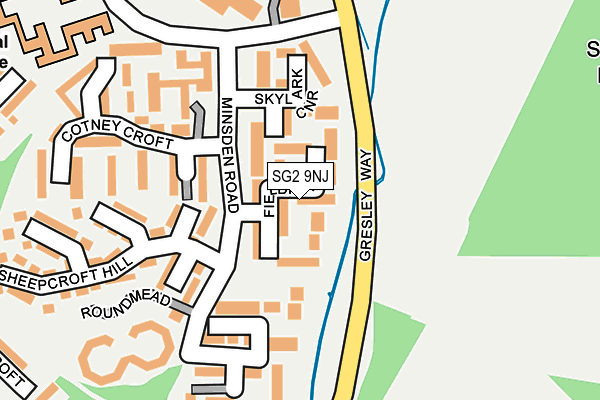 SG2 9NJ map - OS OpenMap – Local (Ordnance Survey)