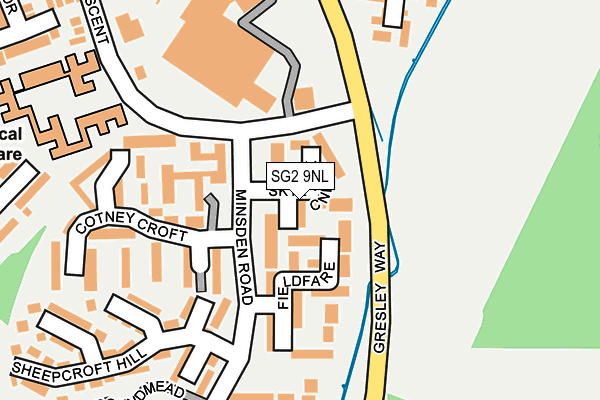 SG2 9NL map - OS OpenMap – Local (Ordnance Survey)