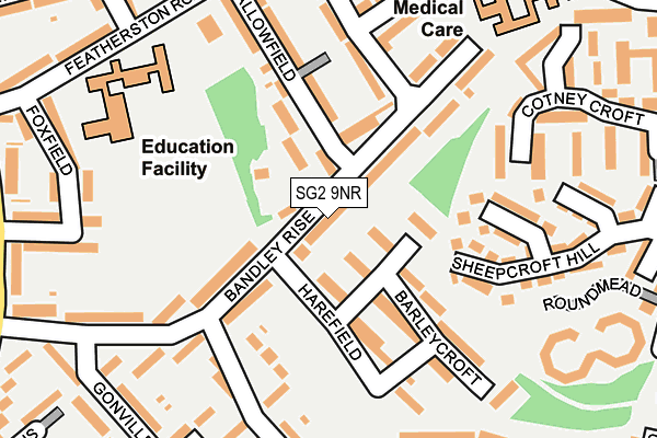 SG2 9NR map - OS OpenMap – Local (Ordnance Survey)