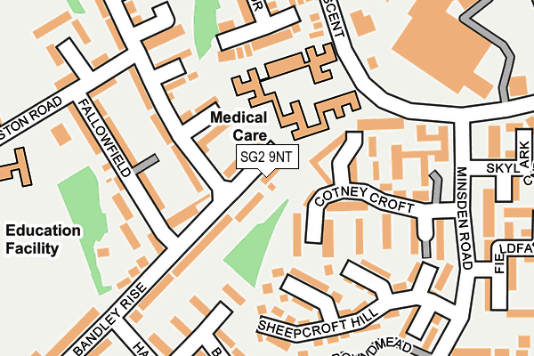SG2 9NT map - OS OpenMap – Local (Ordnance Survey)