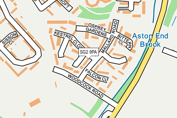 SG2 9PA map - OS OpenMap – Local (Ordnance Survey)