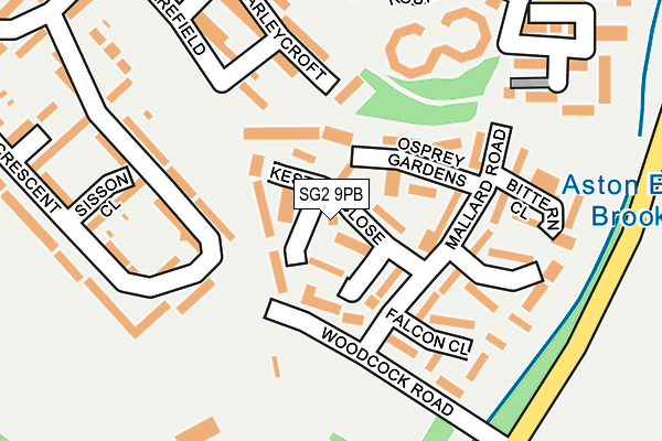 SG2 9PB map - OS OpenMap – Local (Ordnance Survey)
