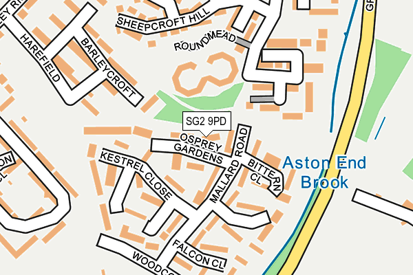 SG2 9PD map - OS OpenMap – Local (Ordnance Survey)