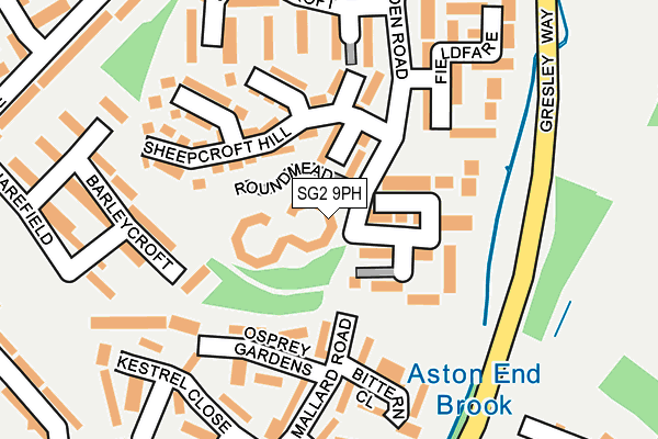 SG2 9PH map - OS OpenMap – Local (Ordnance Survey)