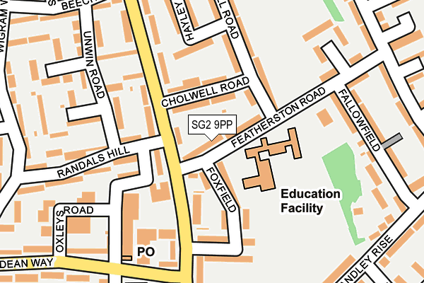 SG2 9PP map - OS OpenMap – Local (Ordnance Survey)
