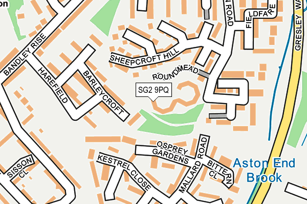 SG2 9PQ map - OS OpenMap – Local (Ordnance Survey)