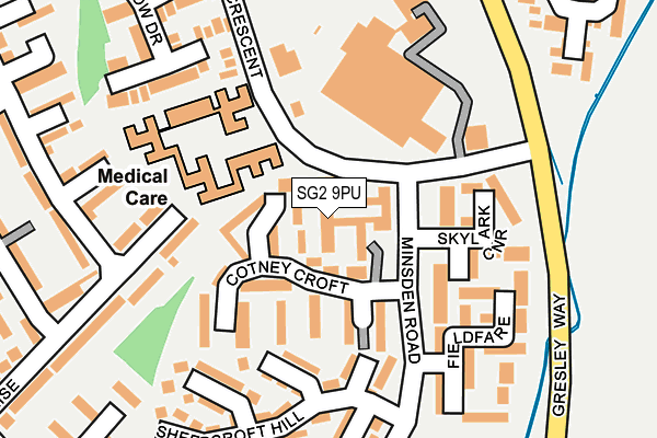 SG2 9PU map - OS OpenMap – Local (Ordnance Survey)
