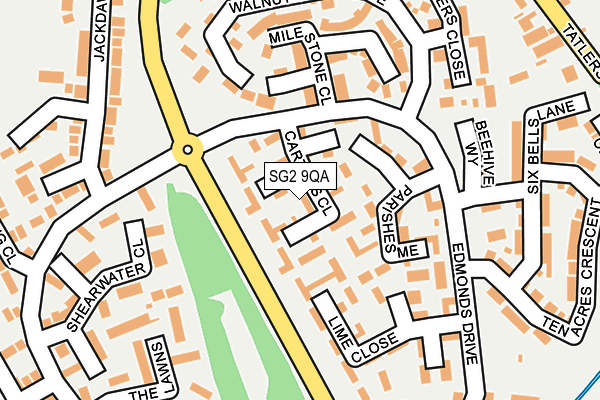 SG2 9QA map - OS OpenMap – Local (Ordnance Survey)