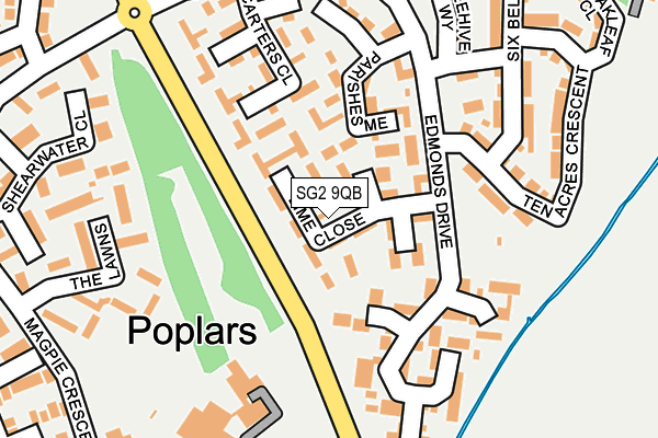 SG2 9QB map - OS OpenMap – Local (Ordnance Survey)