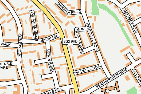 SG2 9RD map - OS OpenMap – Local (Ordnance Survey)