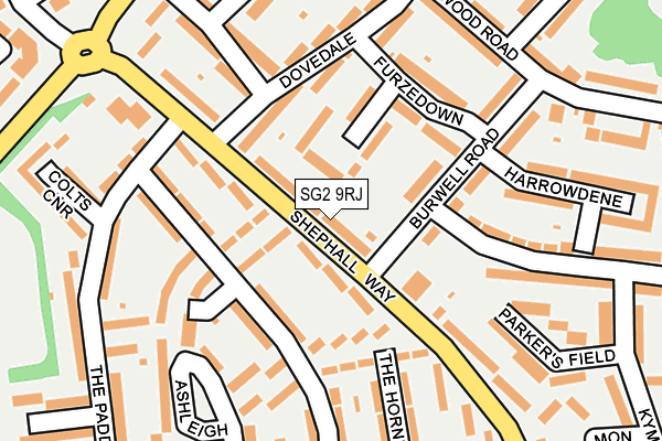 SG2 9RJ map - OS OpenMap – Local (Ordnance Survey)