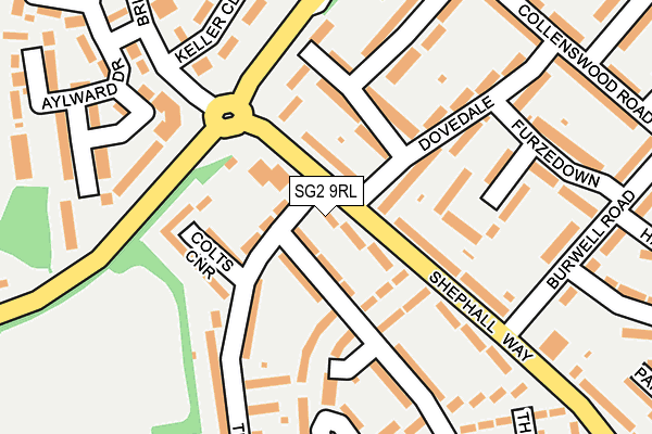 SG2 9RL map - OS OpenMap – Local (Ordnance Survey)