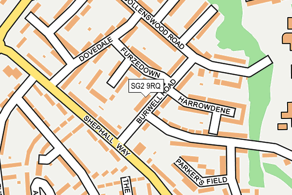 SG2 9RQ map - OS OpenMap – Local (Ordnance Survey)