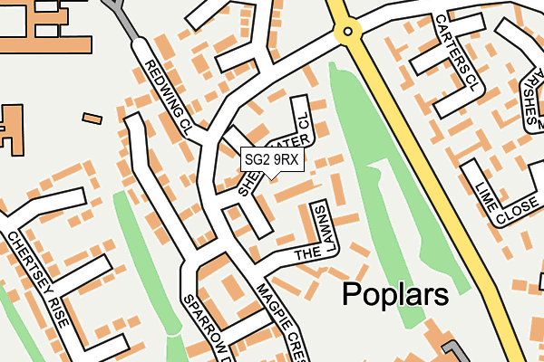 SG2 9RX map - OS OpenMap – Local (Ordnance Survey)