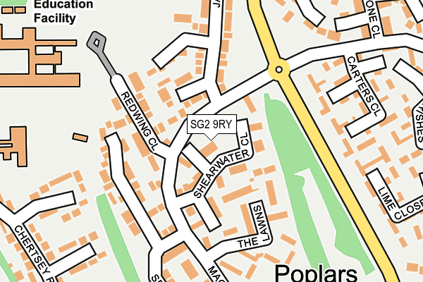 SG2 9RY map - OS OpenMap – Local (Ordnance Survey)