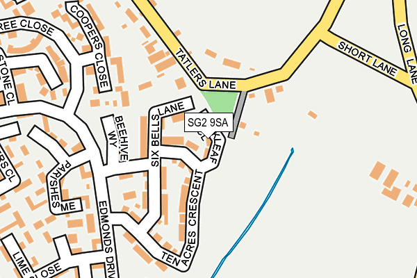 SG2 9SA map - OS OpenMap – Local (Ordnance Survey)