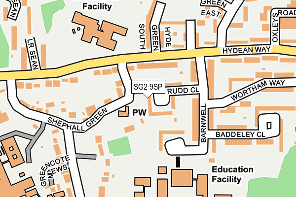 SG2 9SP map - OS OpenMap – Local (Ordnance Survey)