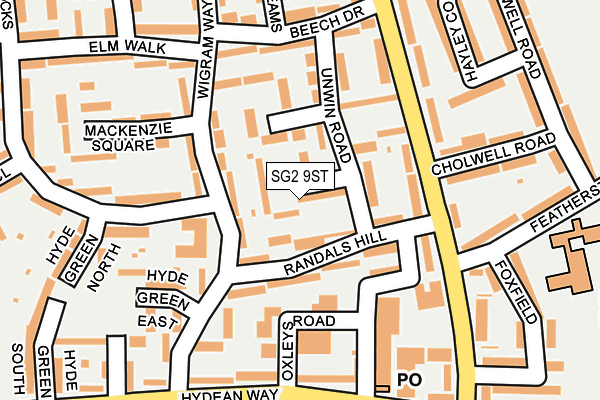 SG2 9ST map - OS OpenMap – Local (Ordnance Survey)