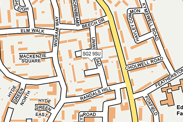 SG2 9SU map - OS OpenMap – Local (Ordnance Survey)