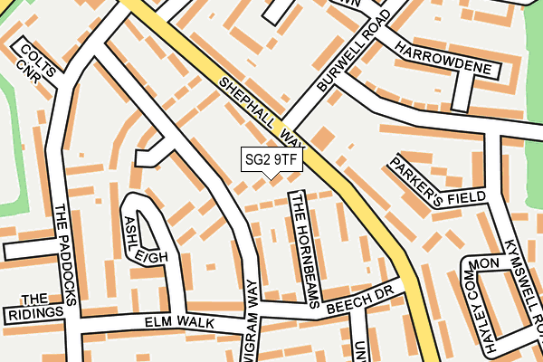SG2 9TF map - OS OpenMap – Local (Ordnance Survey)