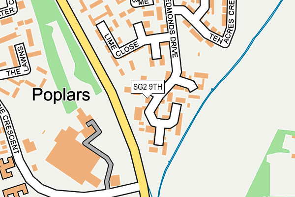SG2 9TH map - OS OpenMap – Local (Ordnance Survey)