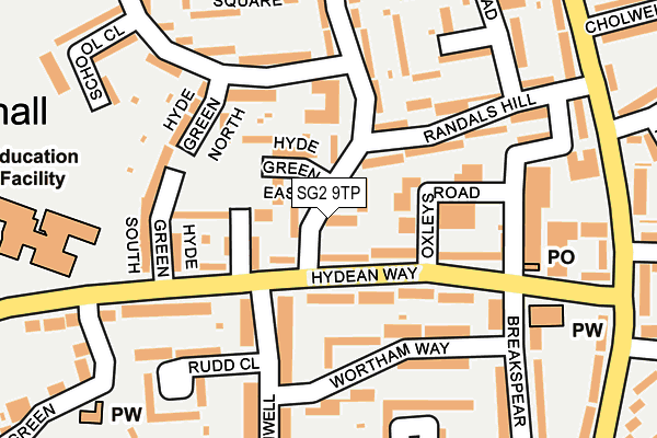SG2 9TP map - OS OpenMap – Local (Ordnance Survey)