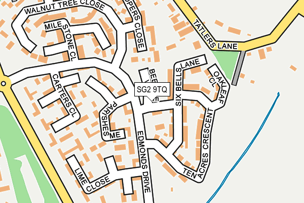 SG2 9TQ map - OS OpenMap – Local (Ordnance Survey)