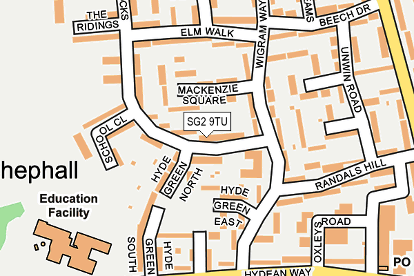 SG2 9TU map - OS OpenMap – Local (Ordnance Survey)