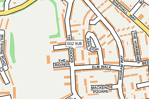 SG2 9UB map - OS OpenMap – Local (Ordnance Survey)