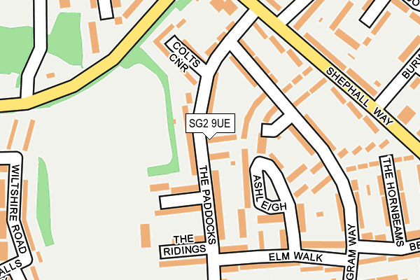 SG2 9UE map - OS OpenMap – Local (Ordnance Survey)
