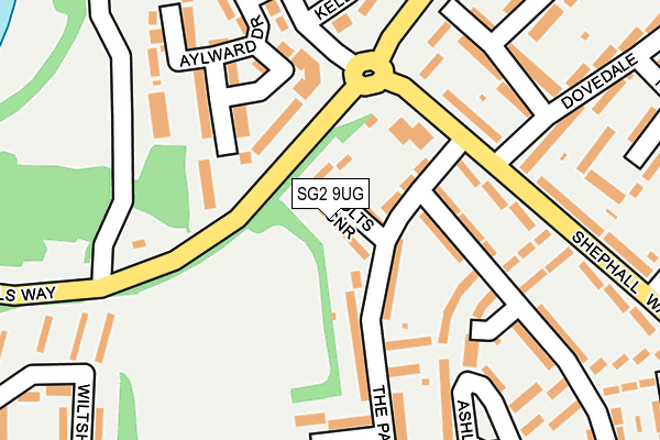 SG2 9UG map - OS OpenMap – Local (Ordnance Survey)
