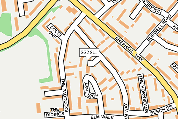 SG2 9UJ map - OS OpenMap – Local (Ordnance Survey)