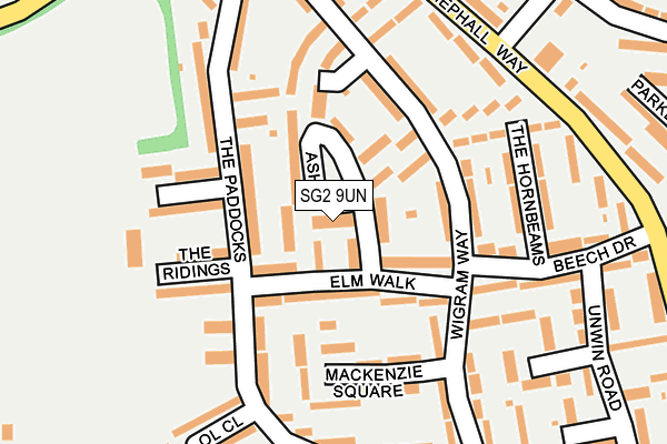 SG2 9UN map - OS OpenMap – Local (Ordnance Survey)