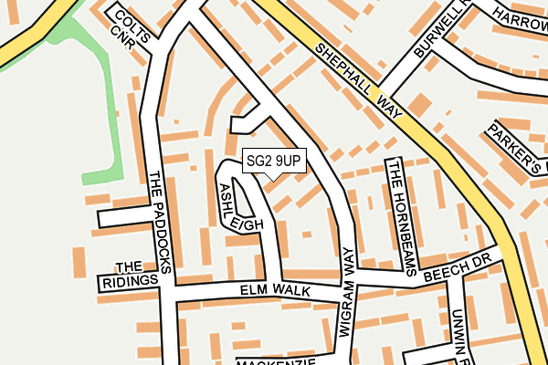 SG2 9UP map - OS OpenMap – Local (Ordnance Survey)