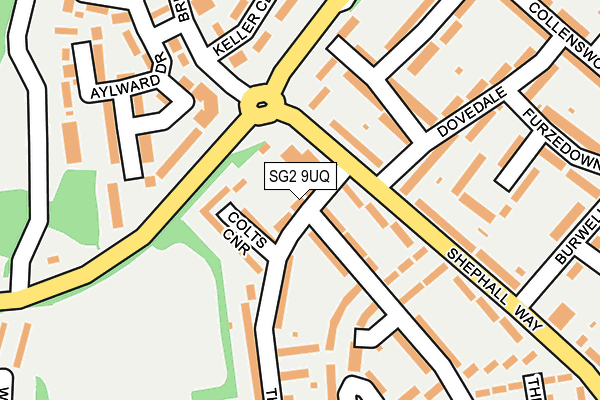 SG2 9UQ map - OS OpenMap – Local (Ordnance Survey)
