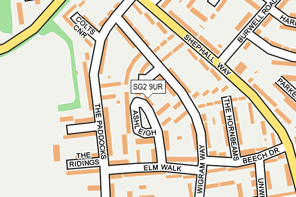 SG2 9UR map - OS OpenMap – Local (Ordnance Survey)