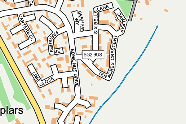 SG2 9US map - OS OpenMap – Local (Ordnance Survey)