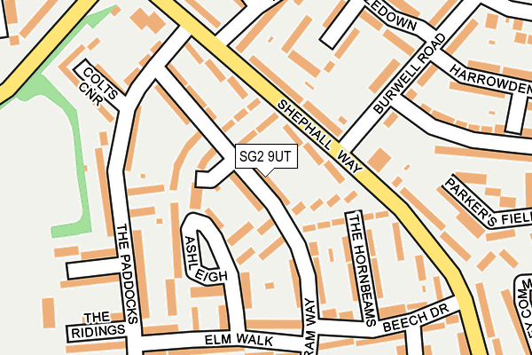 SG2 9UT map - OS OpenMap – Local (Ordnance Survey)