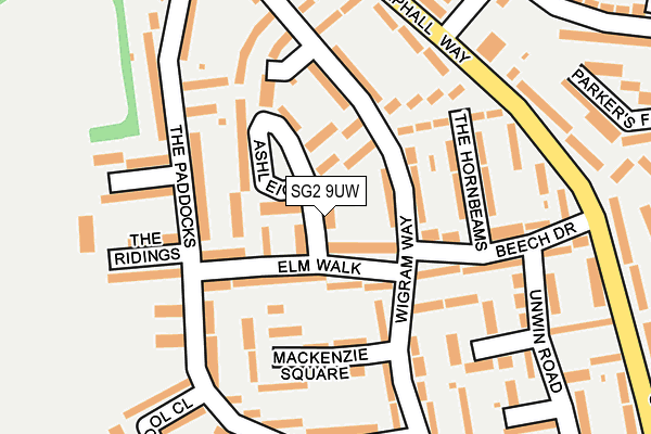 SG2 9UW map - OS OpenMap – Local (Ordnance Survey)