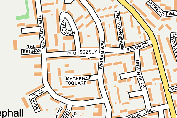 SG2 9UY map - OS OpenMap – Local (Ordnance Survey)
